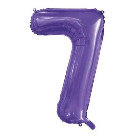 FOIL BALLOON 86cm Purple Number (7)