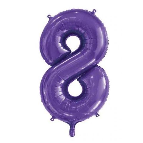 FOIL BALLOON 86cm Purple Number (8)
