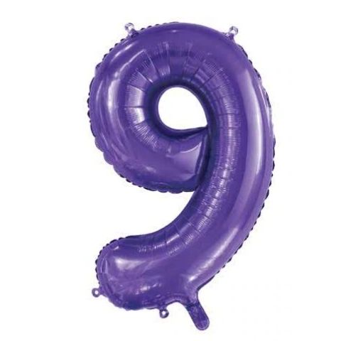 FOIL BALLOON 86cm Purple Number #9