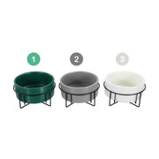 Ceramic Pet Bowl With Metal Stand 16cm 950ml