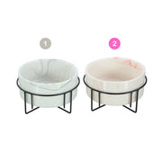Ceramic Pet Bowl With Metal Stand 16cm