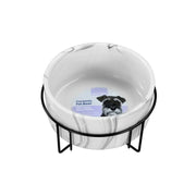Ceramic Pet Bowl With Metal Stand 16cm