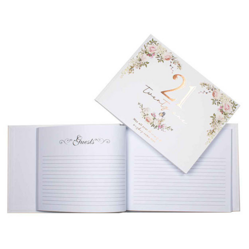 Ronis 21st Floral Guest Book 23x18cm