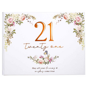 Ronis 21st Floral Guest Book 23x18cm – thumbnail