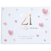 Ronis 21st Heart Guest Book 23x18cm – thumbnail