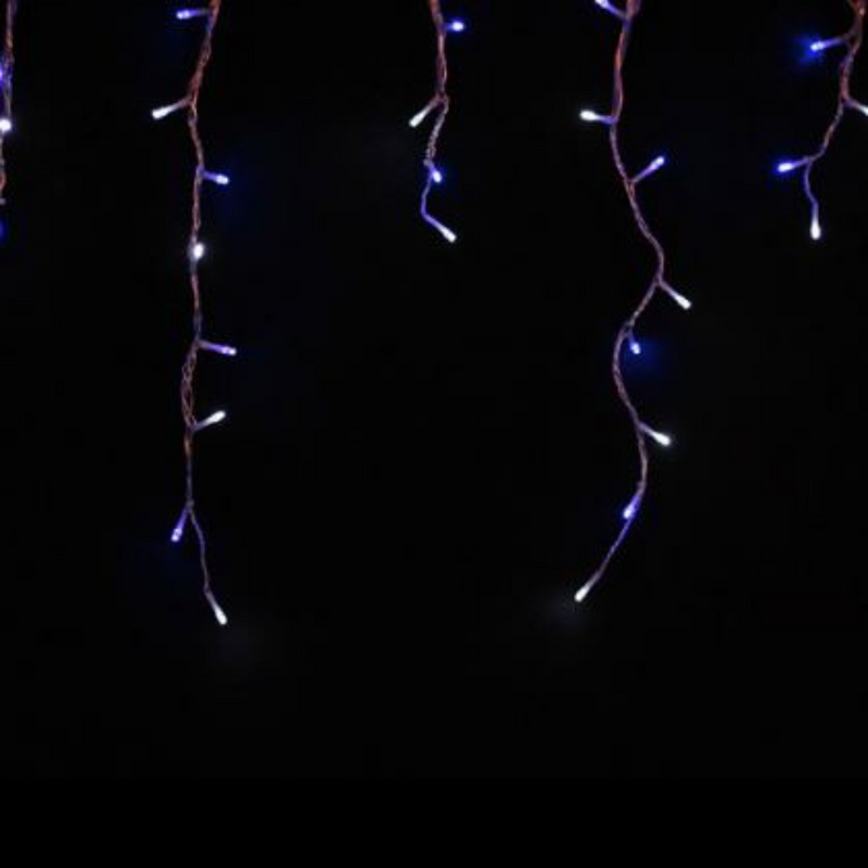 Ronis 240 LED Icicle Lights Blue White 7.05m