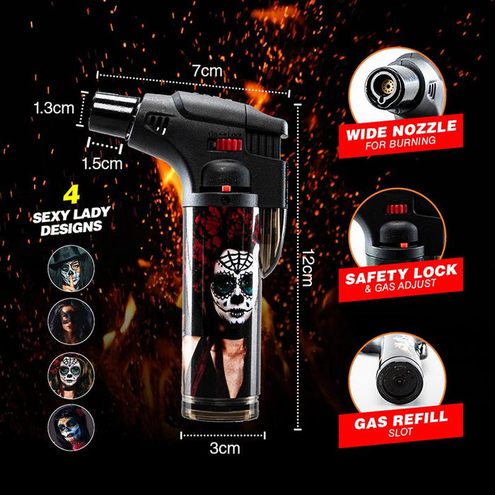 ASH-Lighter Gas Blow Torch Refillable - Sexy LadiesDesigns