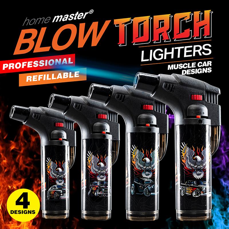 ASH-Lighter Gas Blow Torch Refillable - Muscle CarDesigns