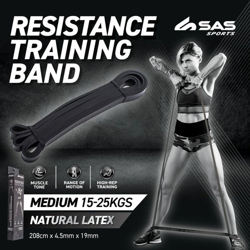 Exercise Resistance Band Medium 2080x4.5x19mm Black
