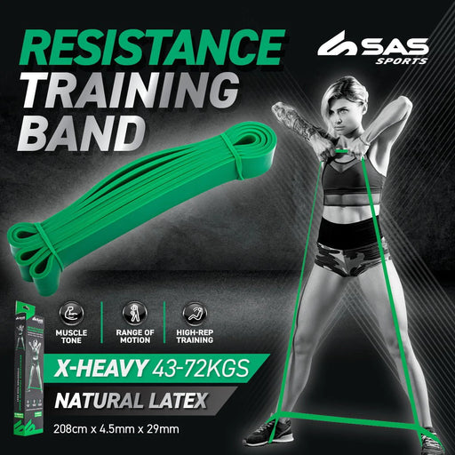 Exercise Resistance Band X-Heavy 2080x4.5x29mm Green