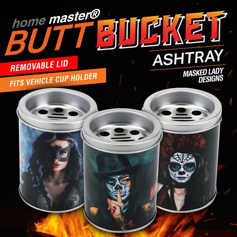 Ashtray Butt Bucket Tin Sexy Lady Designs - 7cm x10cm