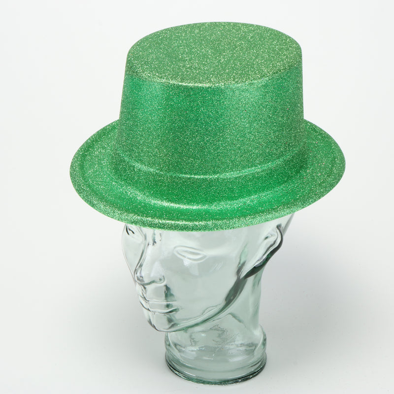 Craft Hat High Top Glitter Covered PVC Childrens 28.5cm x 24cm x 12cm Pink, Purple, Light Blue, Green, Yellow & Silver