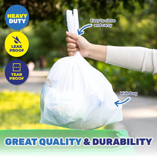 Bin Liner Tidy Garbage Bag 35L 20pk Large White