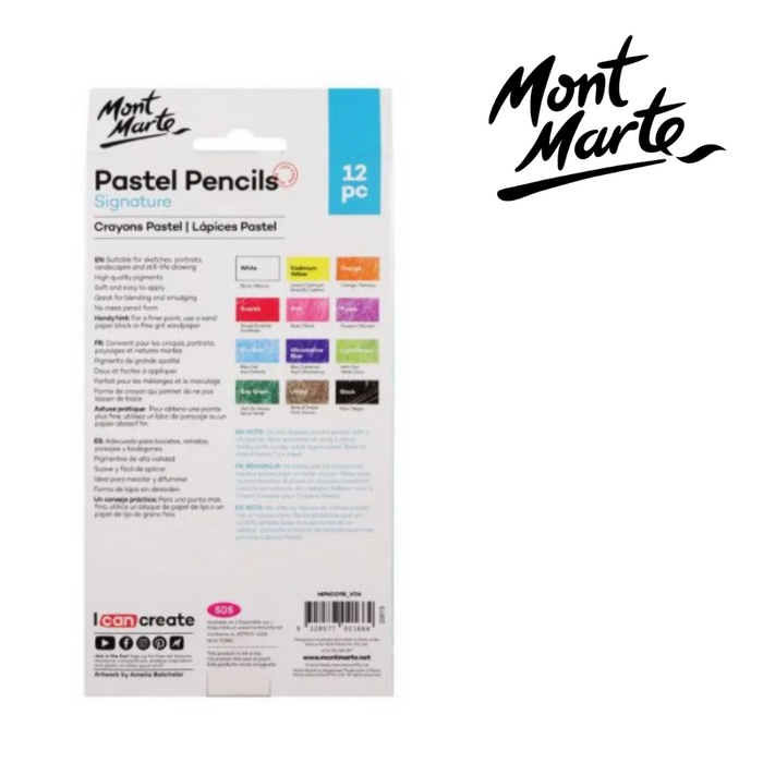 Mont Marte Pastel Pencils 12pc