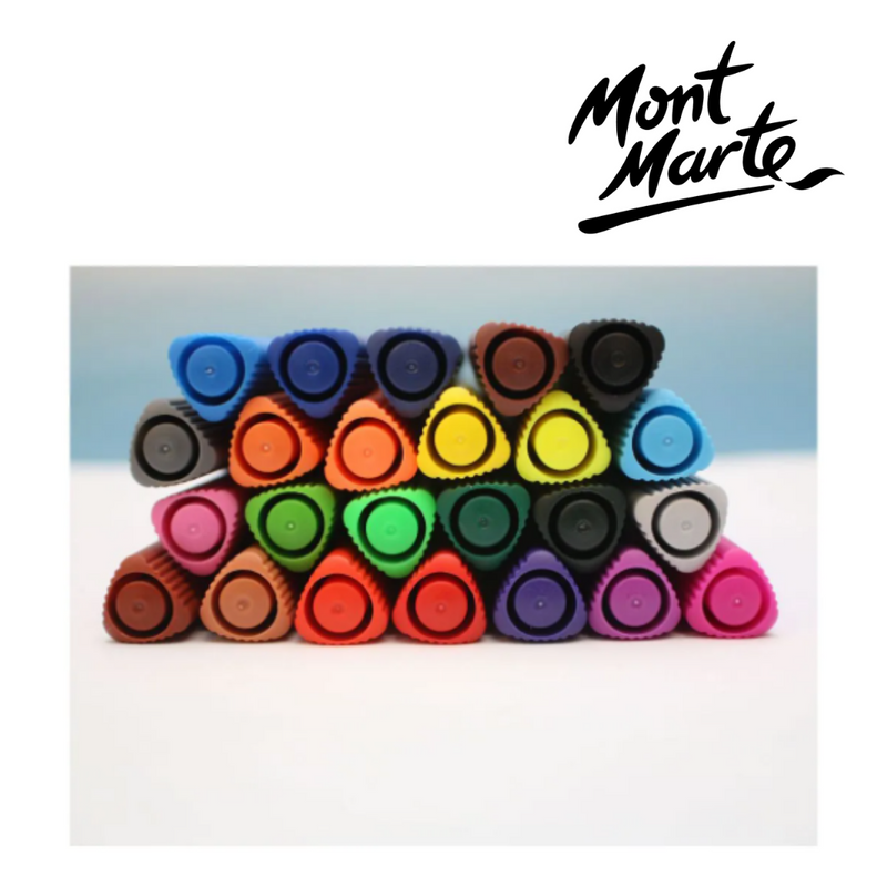 MM Watercolour Markers 24pc Tri Grip in Case