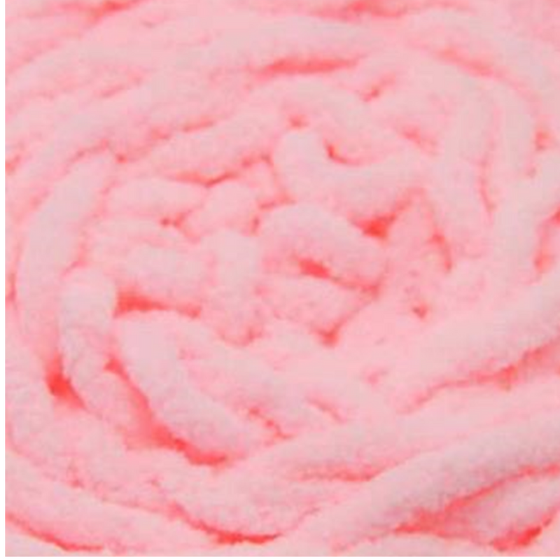 Chenille Blanket Yarn 100g 80m Solid 25 Baby Pink
