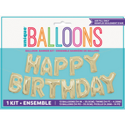 Happy Bday Champagne Foil Balloon Kit Gold 35.5cm