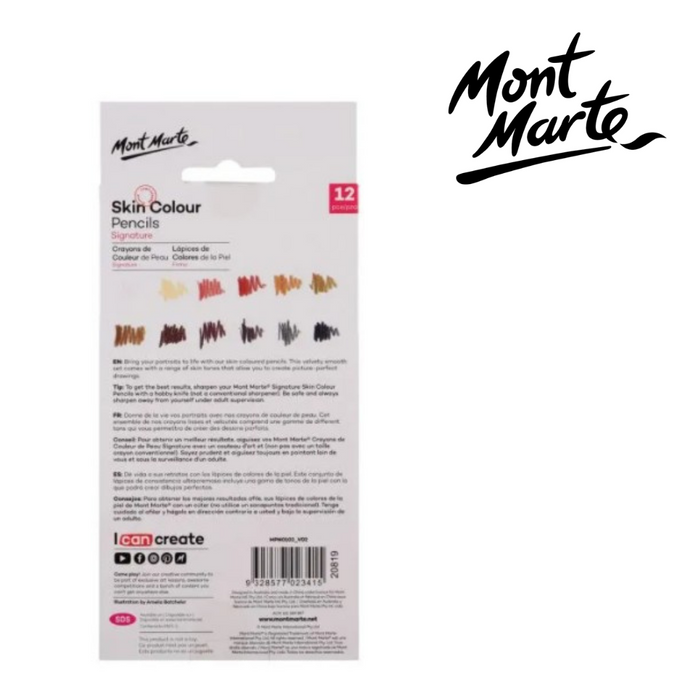 Mont Marte Skin Colour Pencils 12pc