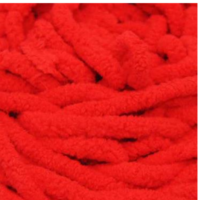 Chenille Blanket Yarn Solid 20 Red 100g (80m)