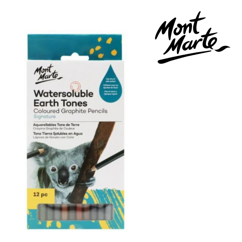 Mont Marte Watersoluble Earth Tones 12pc