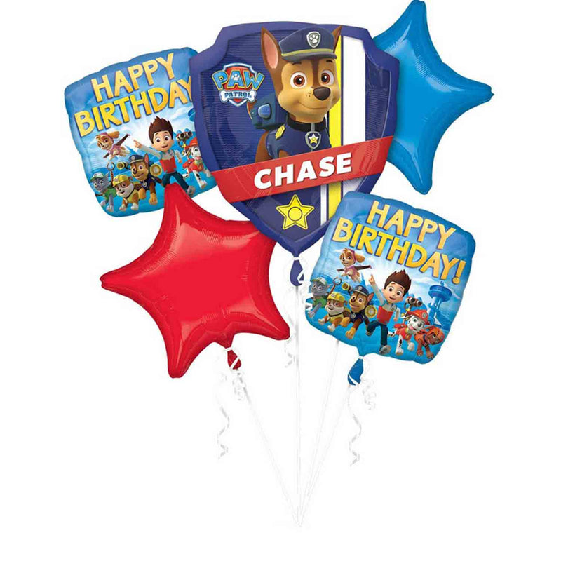 Foil Balloon Bouquet 5pc Paw Patrol Happy Birthday P76