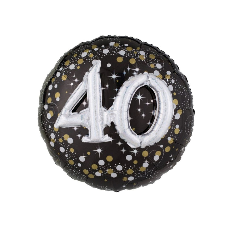 Multi-Balloon Holographic Sparkling Birthday 40