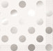 Foil Stamped Dots Napkins Silver 2ply 16pk
