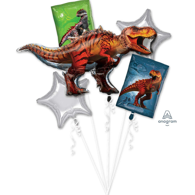 Foil Balloon Bouquet 5pc Jurassic World P76