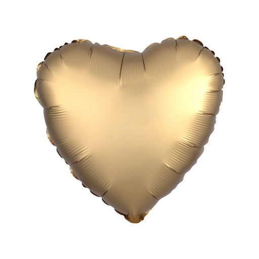 Ronis Standard Foil Balloon 45cm Satin Luxe-Heart Gold Satin