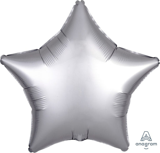Ronis Standard Foil Balloon 45cm Satin Luxe Star Platinum