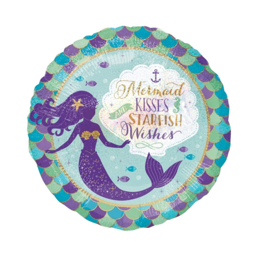 Mermaid Kisses and Starfish Wishes Balloon Standard 45cm
