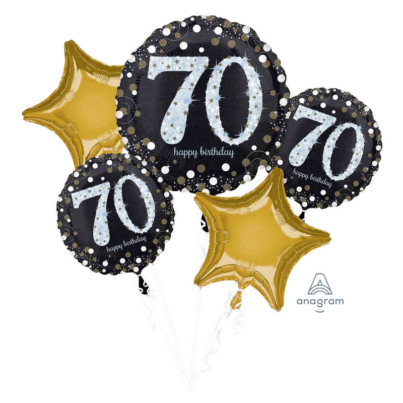 Bouquet 5pc Balloons Sparkling Birthday 70