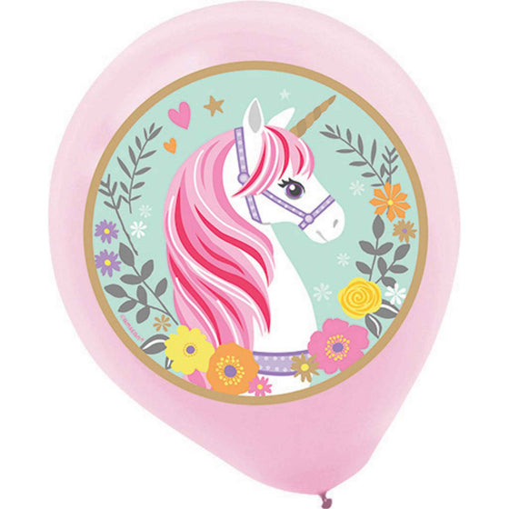 LATEX BALLOON 30CM Magical Unicorn