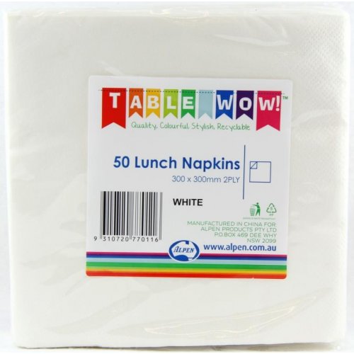 Lunch Napkins White 50pk