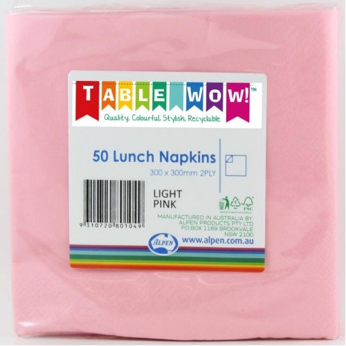 Lunch Napkin Light Pink 30x30cm 2ply