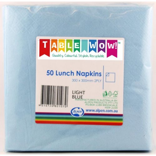 Lunch Napkin Light Blue 30x30cm 2ply