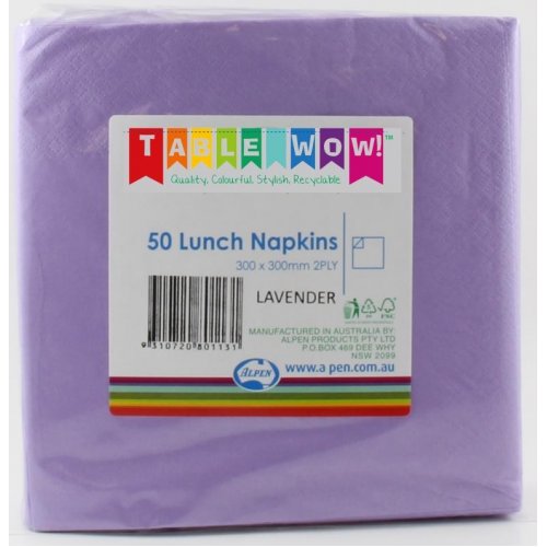Lunch Napkin Lavender 30x30cm 2ply