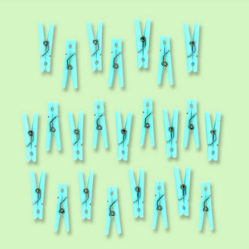 Clothespin Blue Favor 24pc
