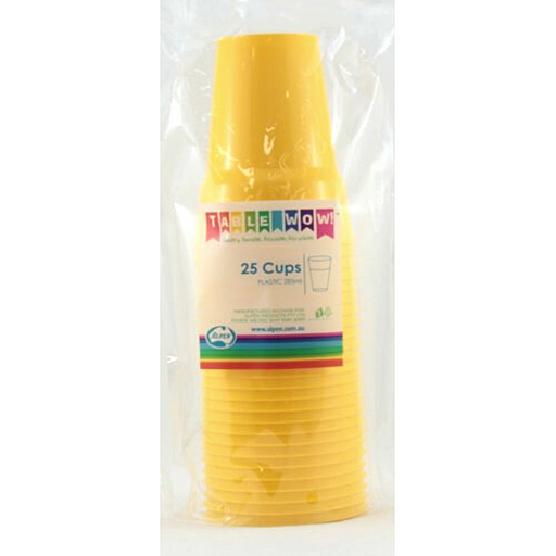 Reusable Cup Yellow 285ml 25pk