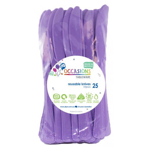 Reusable Knives Lavender 25pk
