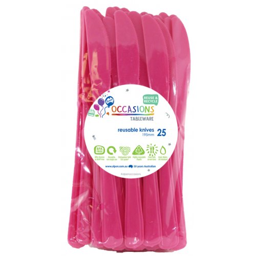 Reusable Knives Magenta 25pk