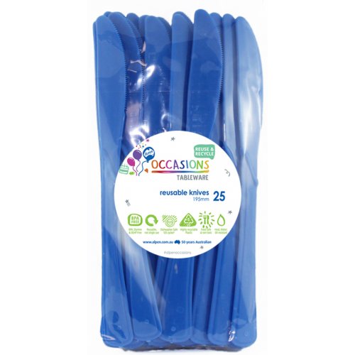 Reusable Knives Royal Blue 25pk
