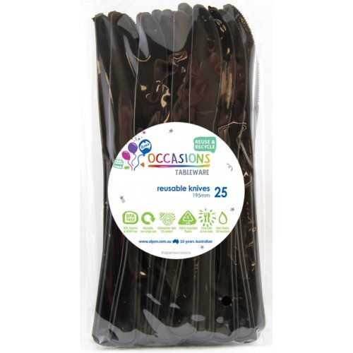 Reusable Knives Black 25pk