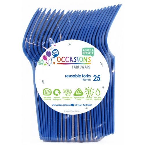 Reusable Forks Royal Blue