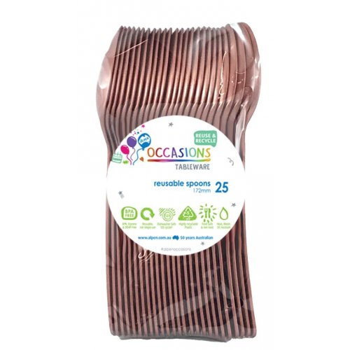 Reusable Spoon Rose Gold 25pk