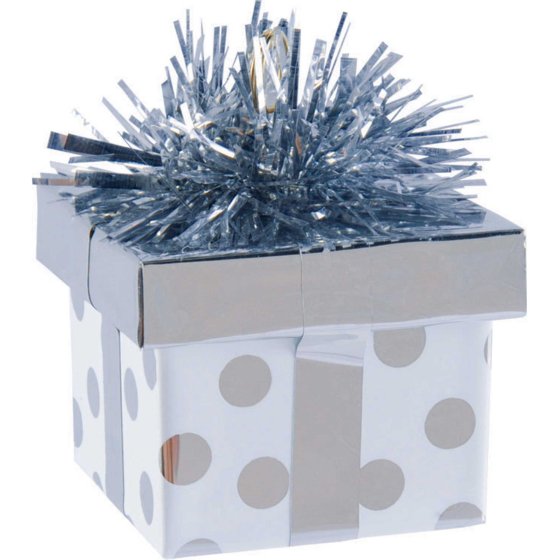 Balloon Gift Package Weight Silver Dots