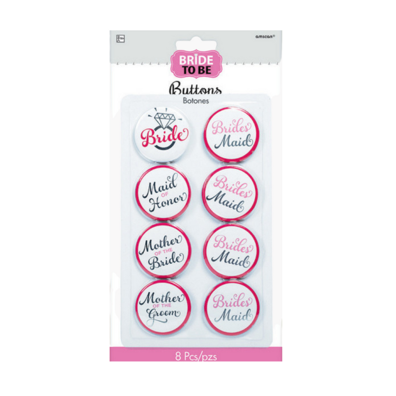 Elegant Bride Buttons 8pk