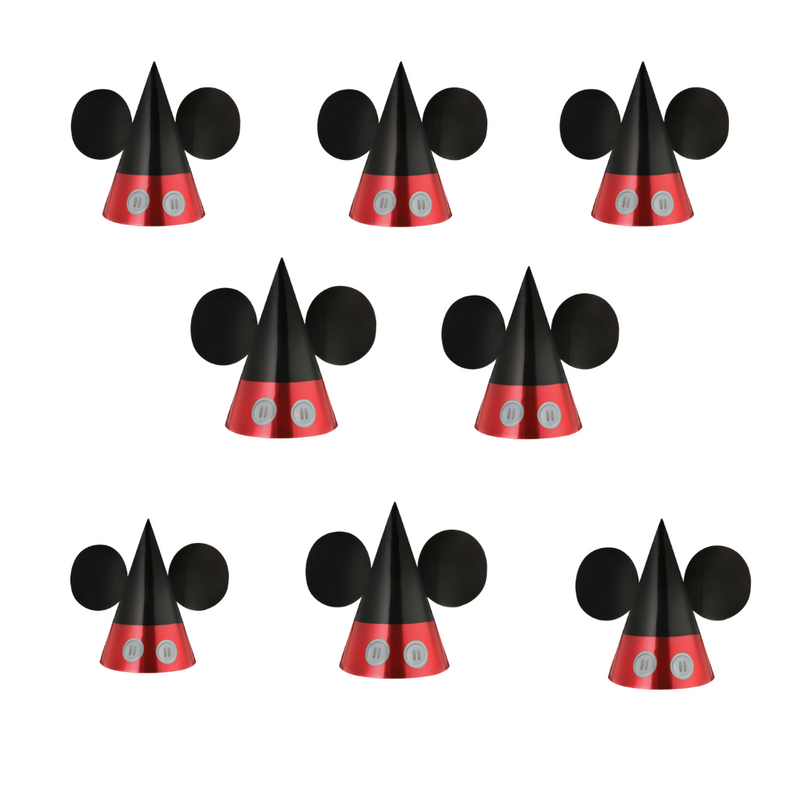 Mickey Mouse Forever Party Cone Hats 8Pk