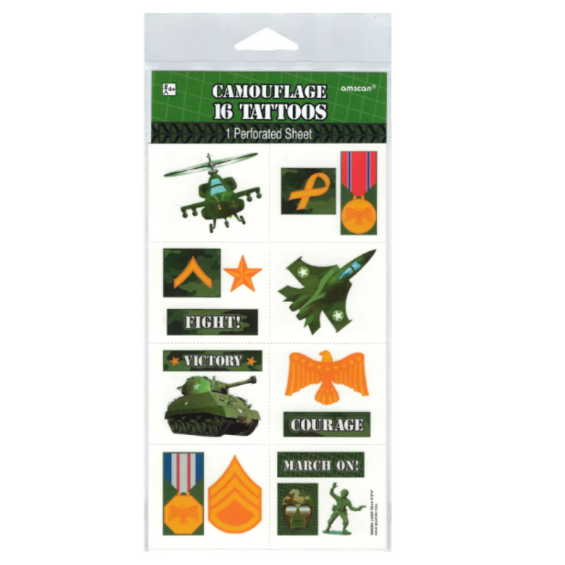 Party Favours™ Camouflage Tattoo