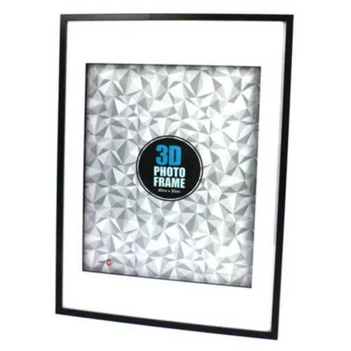 Black 3D frame 50x70cm with 40x50cm display opening for posters and wall art